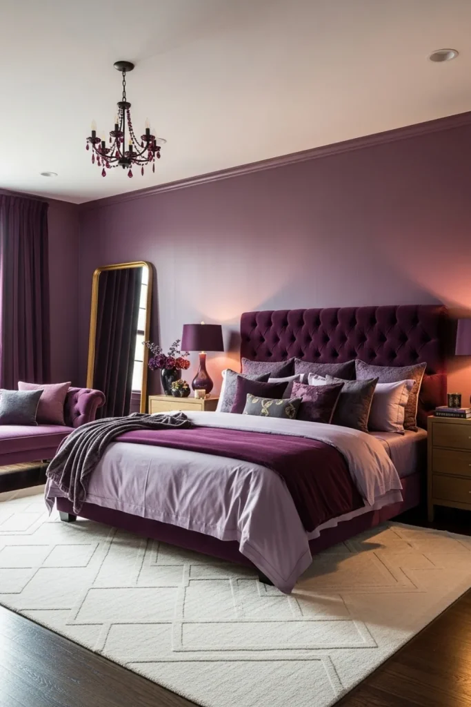 Deep Plum Purple Bedroom