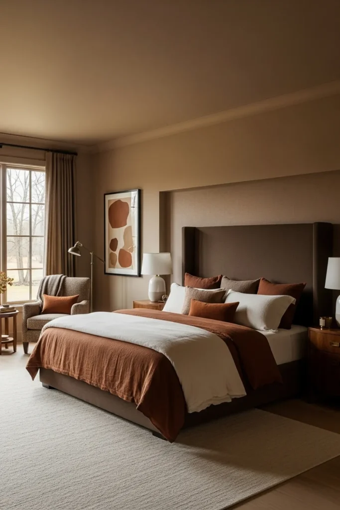 Earthy Brown Tones Bedroom