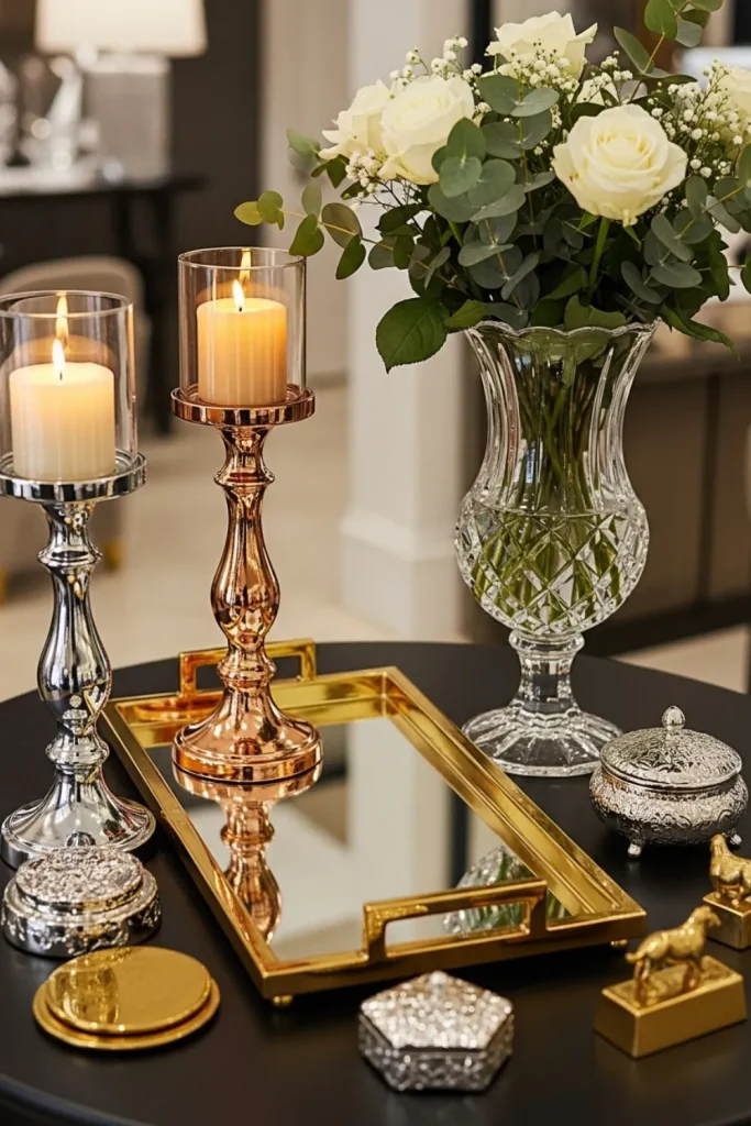 Metallic Coffee Table Accents