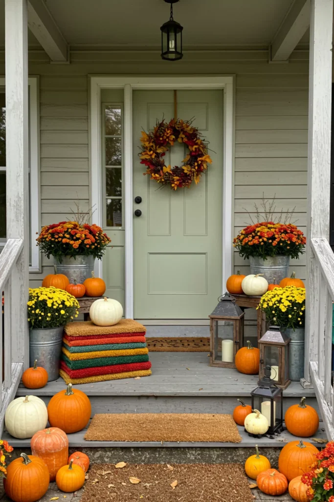 Fall Decorated Entryway