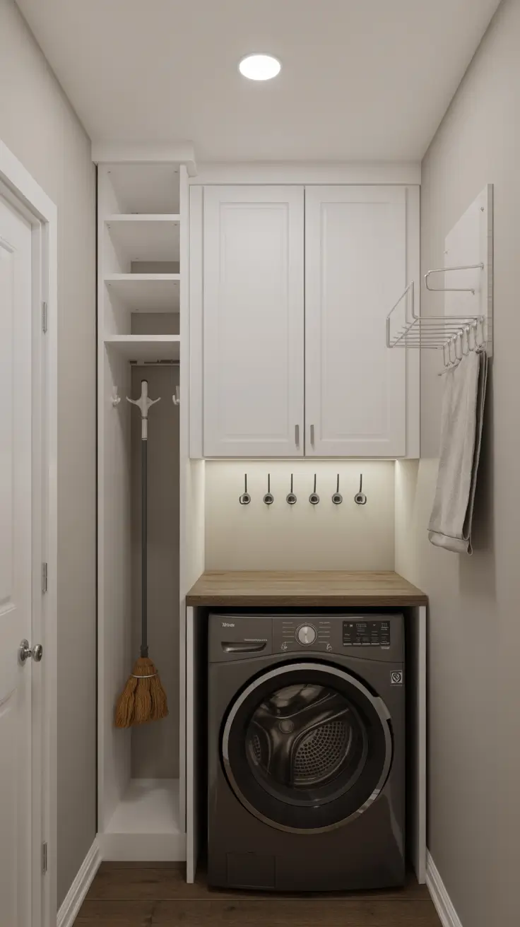 Stacked Washer Dryer with Storage Solutions