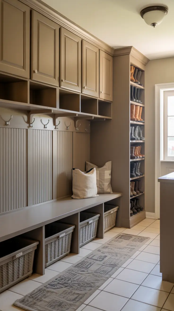 Mudroom Laundry Hybrid with Storage