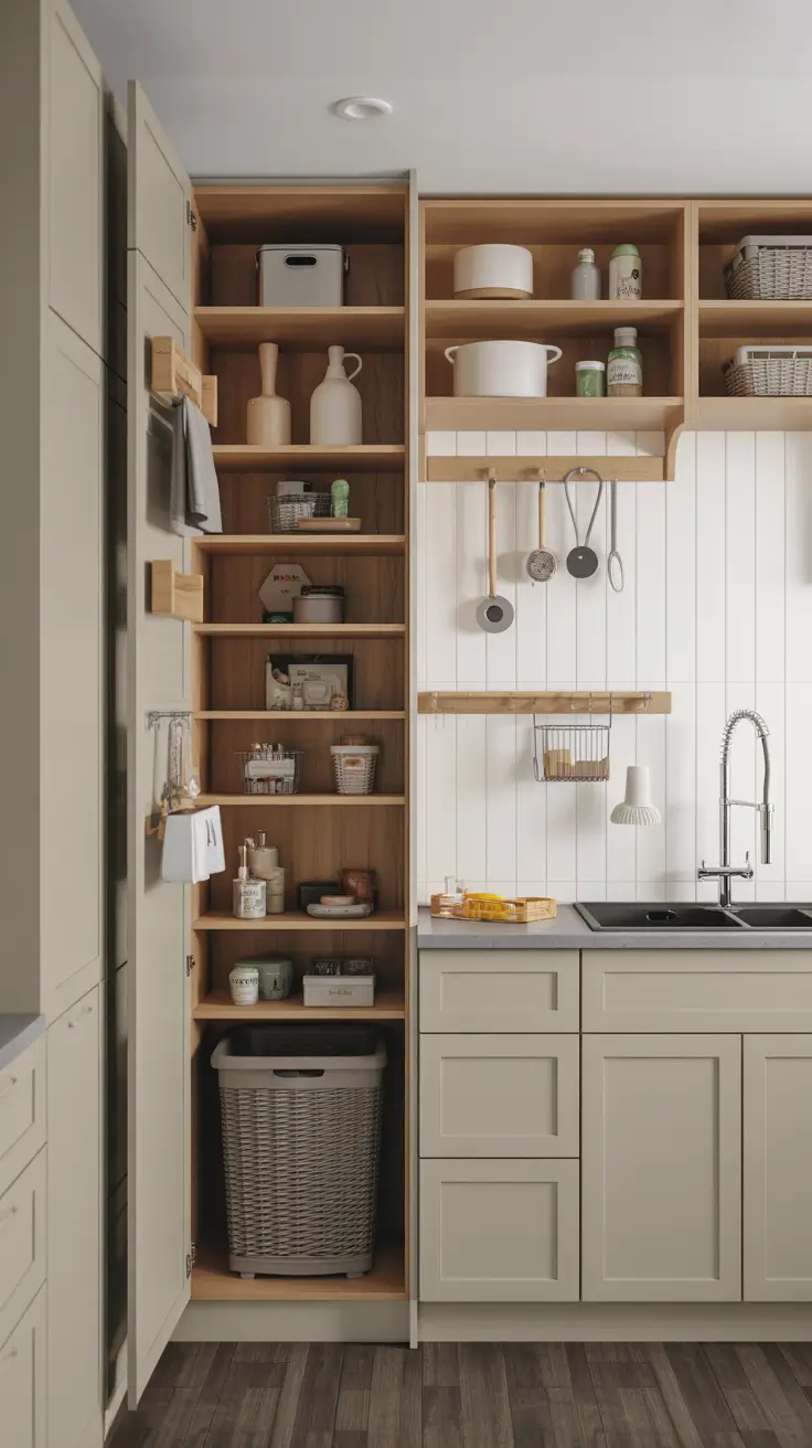 Laundry Room Storage Organization