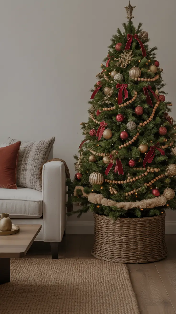 Cozy Red Xmas Tree Ideas