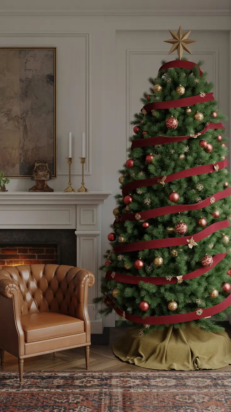 Luxurious Red and Gold Tree