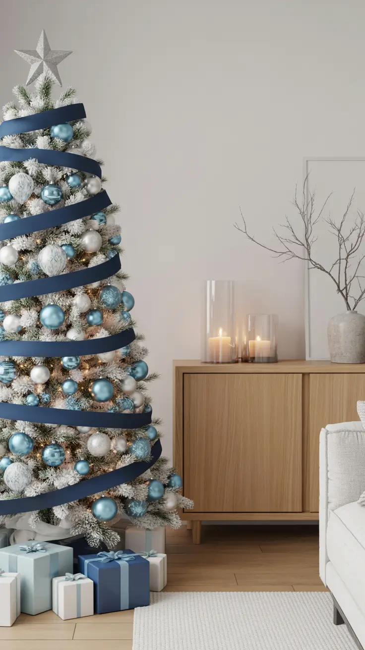 Frosty Blue Xmas Tree