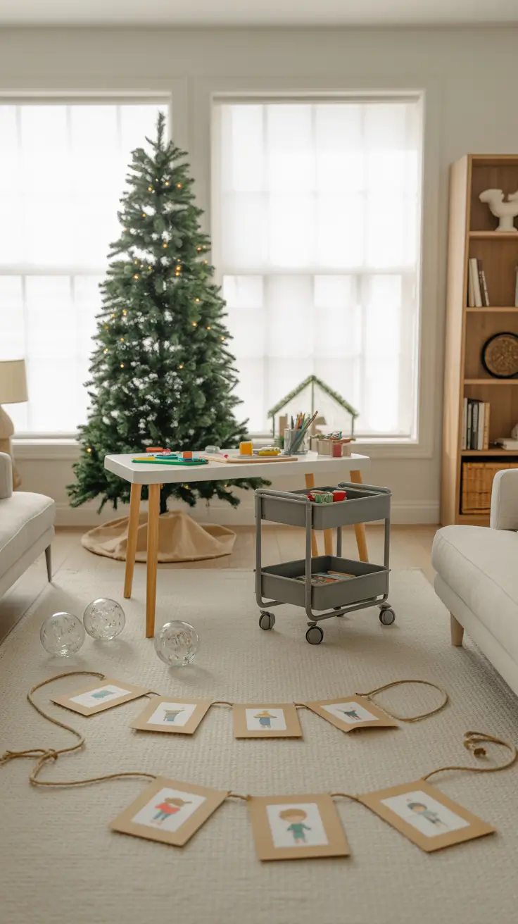 Family Xmas Tree Craft Station