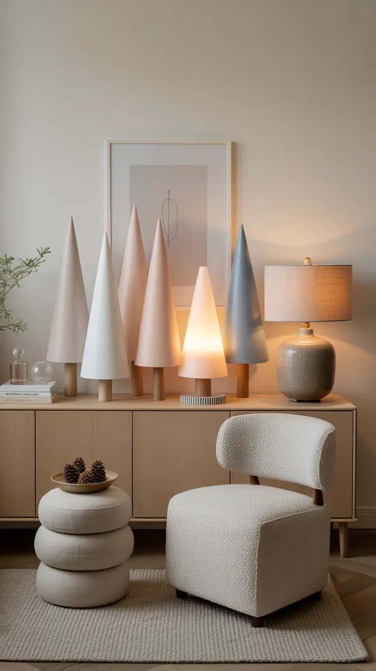Contemporary Cone Tree Display