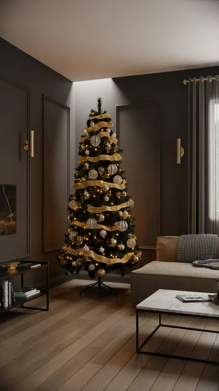 Dramatic Black Xmas Tree