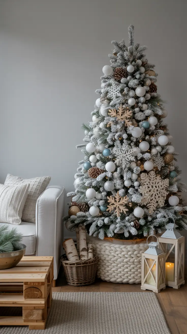 Cozy Snowy Xmas Tree