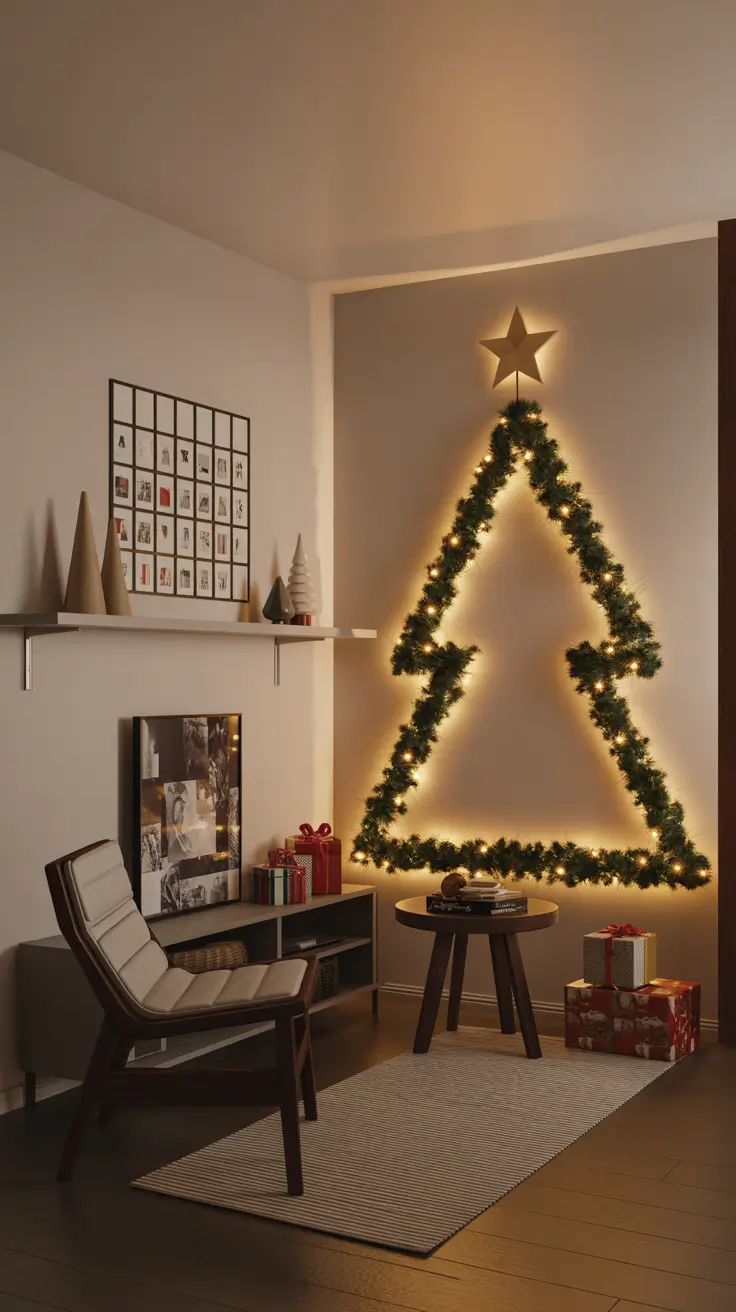 Wall Mounted Xmas Tree