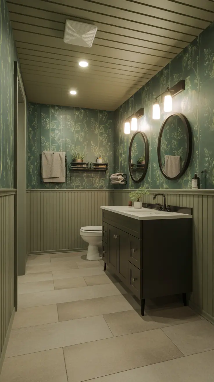 Basement Bathroom Wallpaper Ideas