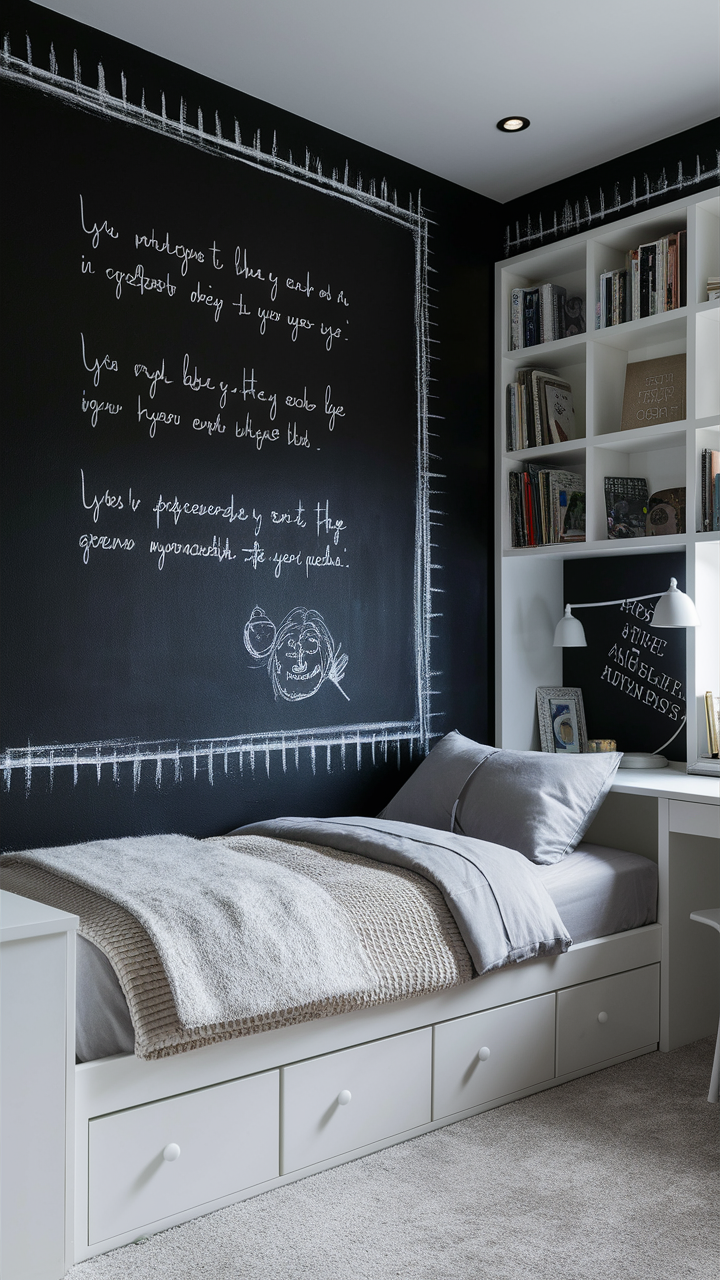 Chalkboard Paint Wall Bedroom