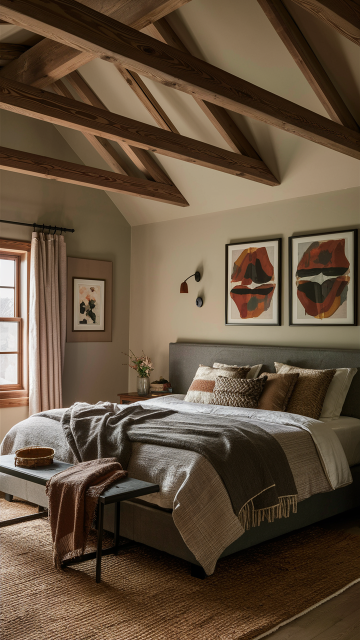 Warm and Inviting Rustic Master Bedroom