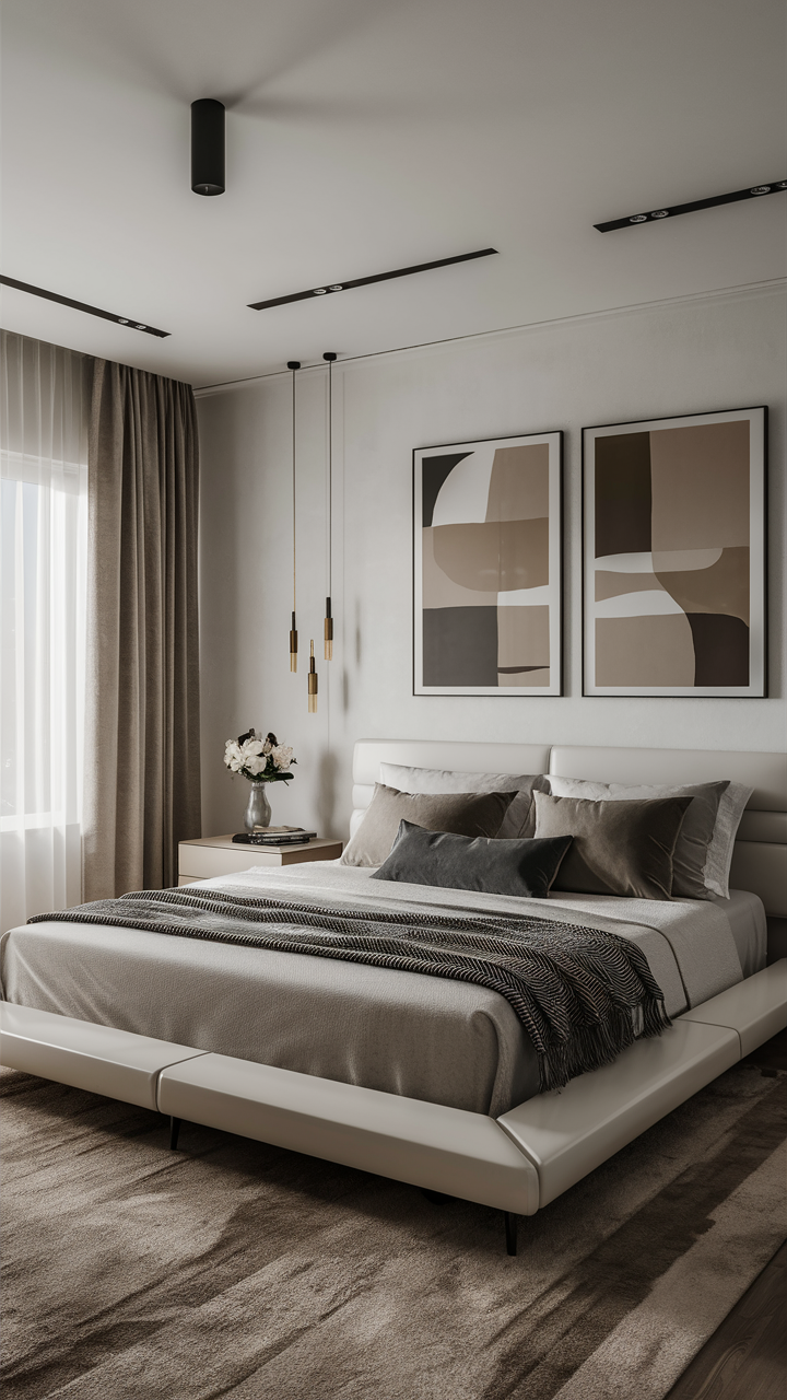 Contemporary Master Bedroom with Clean Lines