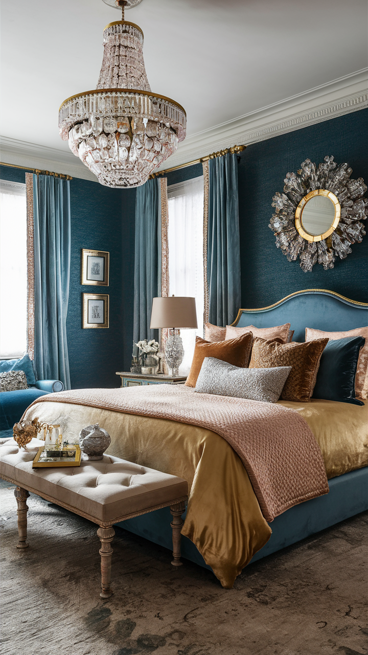 Glamorous Bedroom with Crystal Accents