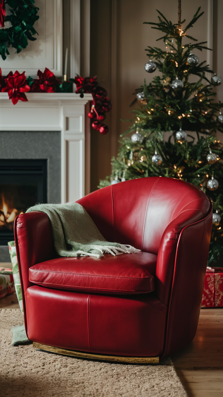 Red Accent Chairs for Christmas