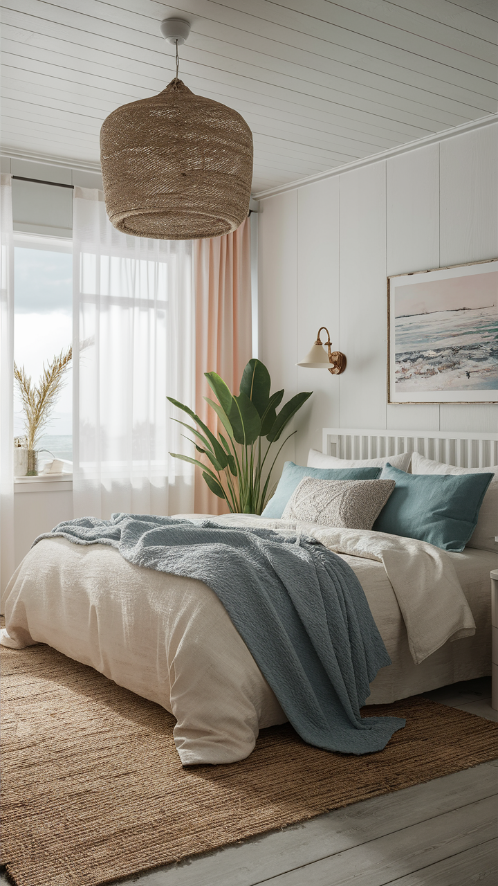 Soft Pastel Coastal Bedroom