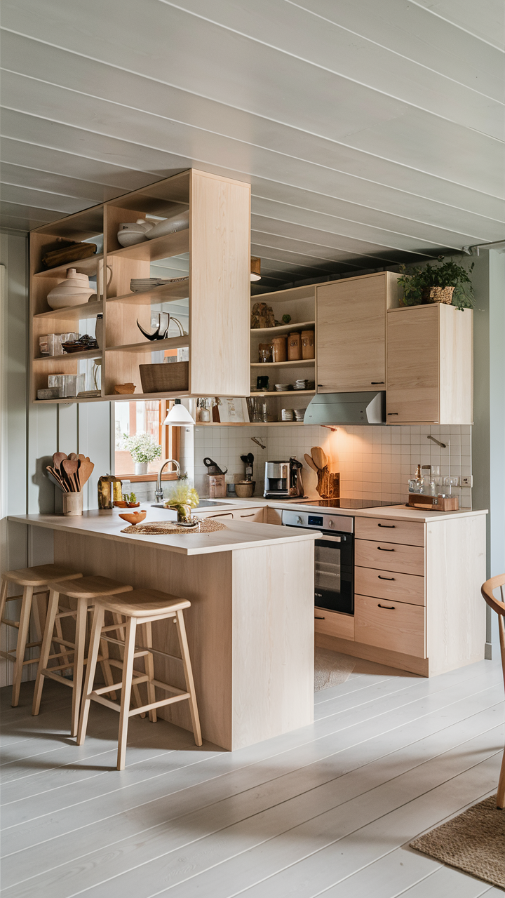 Scandinavian-Inspired Open Kitchen Layout