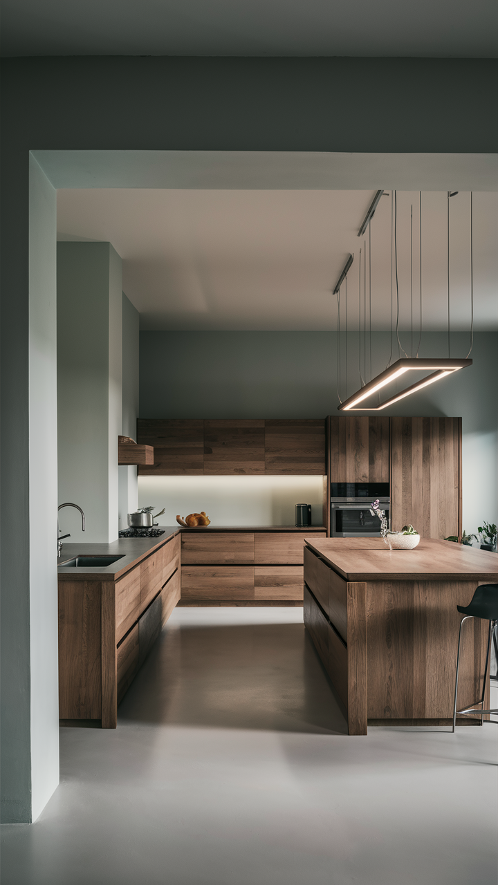 Monochromatic Open Kitchen Remodel