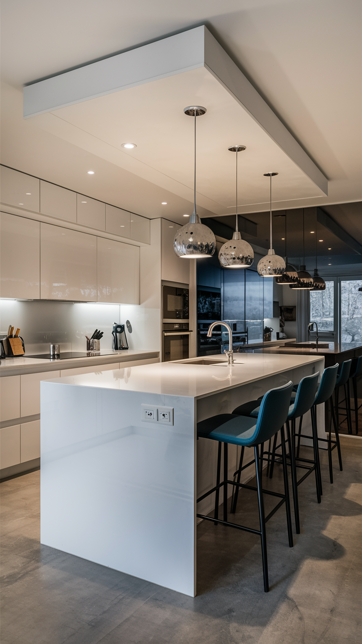 High-Gloss Kitchen Cabinets