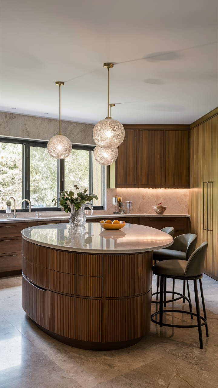 Curved Kitchen Island
