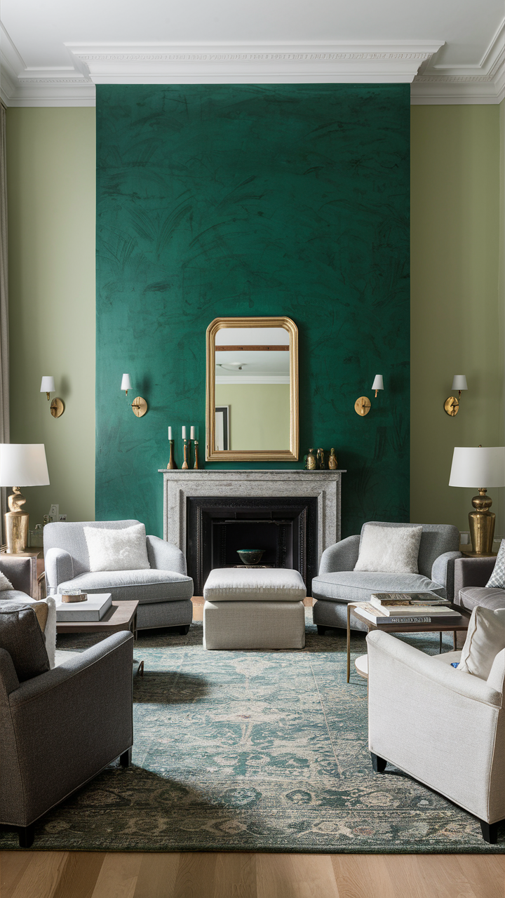 Emerald Green Accent Wall