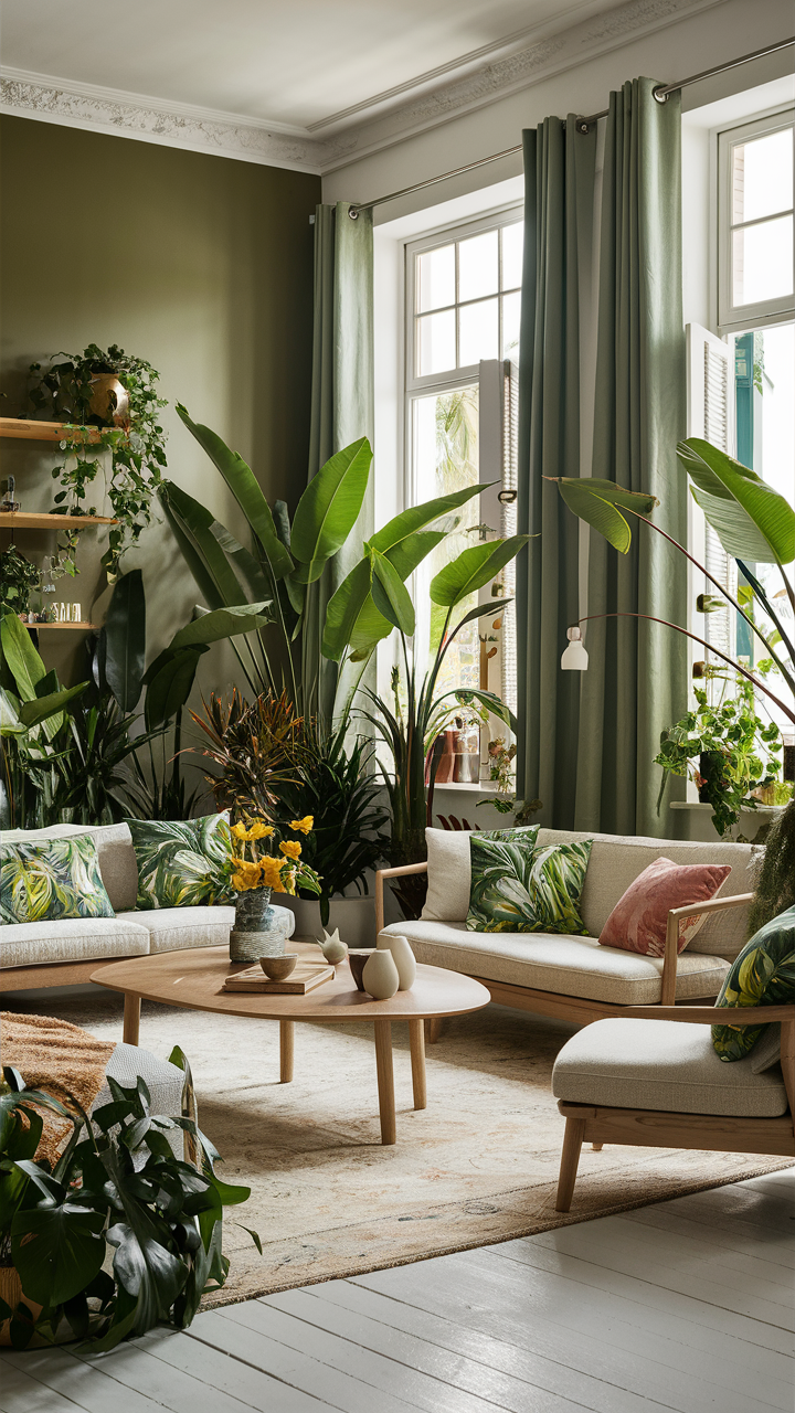 Tropical Greenery Living Room