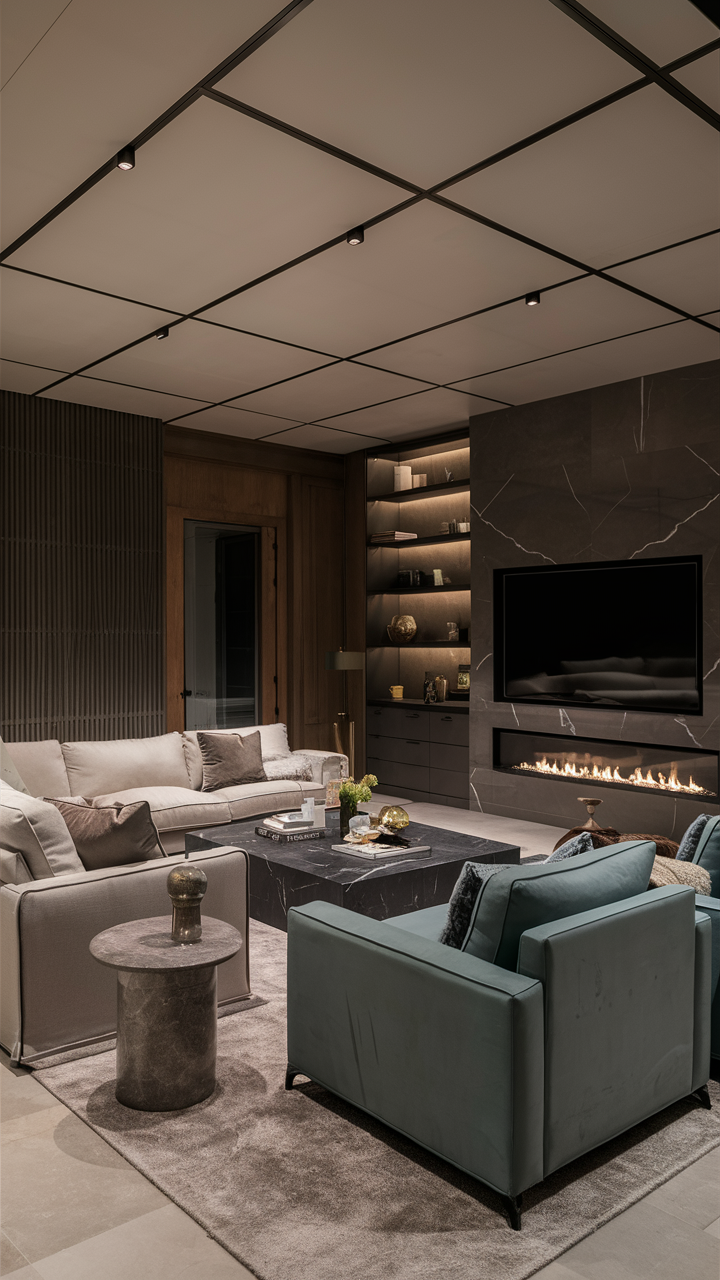 Luxurious Contemporary Family Room