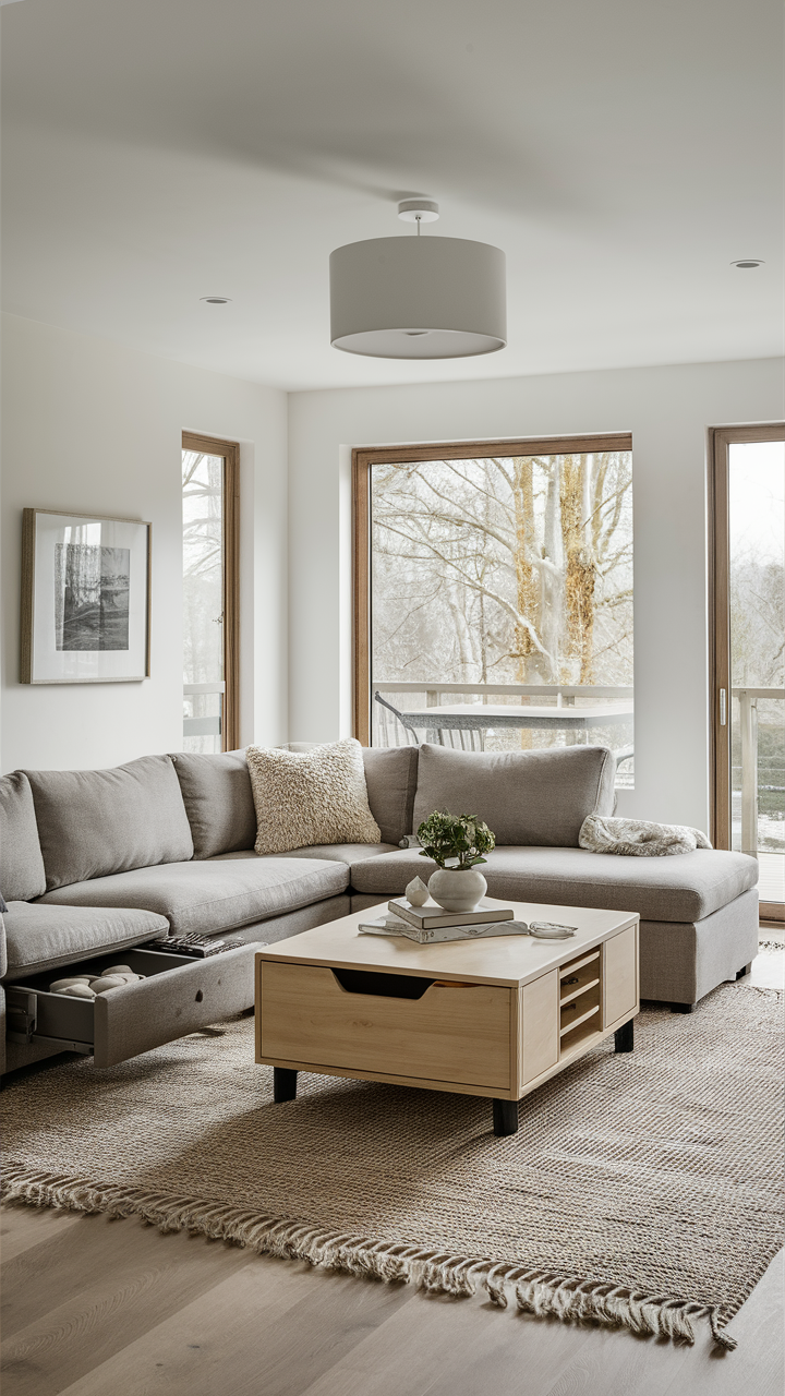 Family Room with Multifunctional Furniture