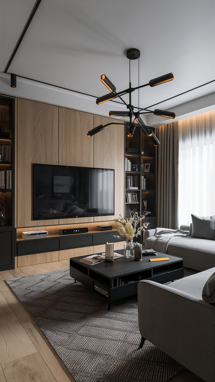 Tech-Friendly Family Room with Smart Features