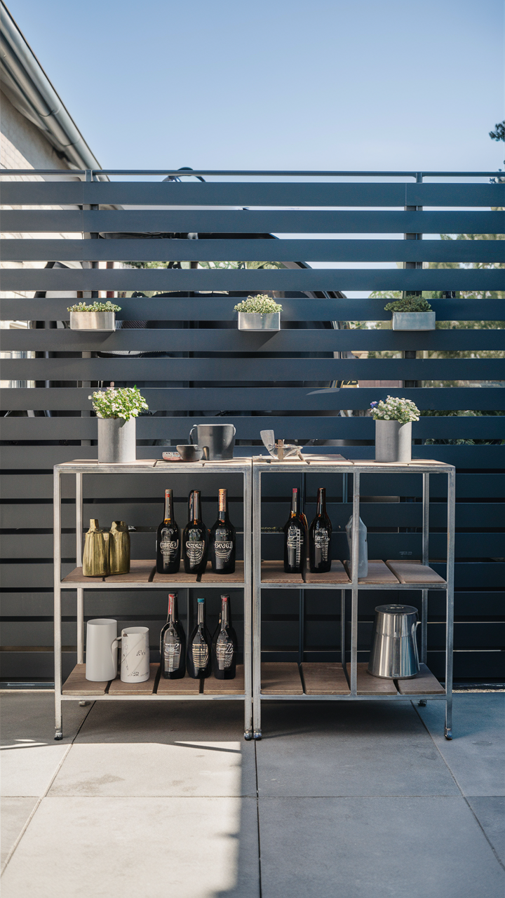 Minimalist Open-Shelving Bar Design