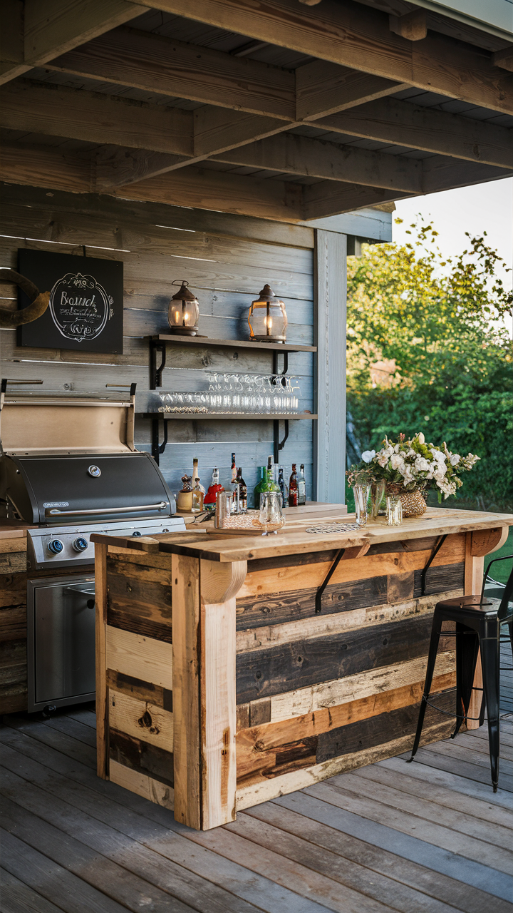 Farmhouse-Style Outdoor Bar