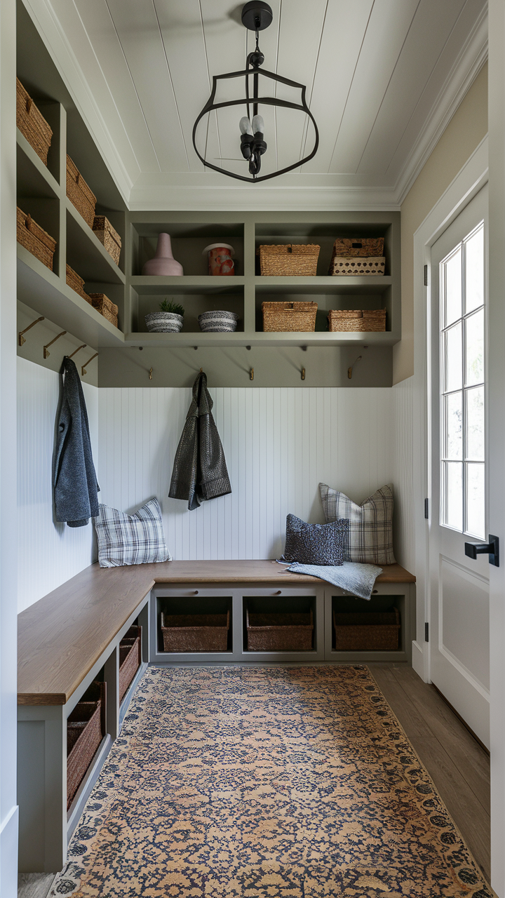 Built-in Mudroom Bench with Storage