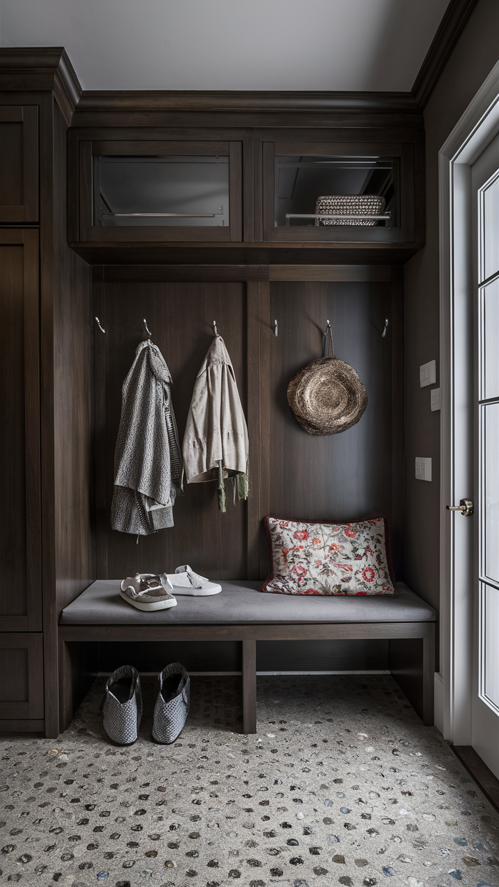 Sleek Mudroom with Hidden Storage