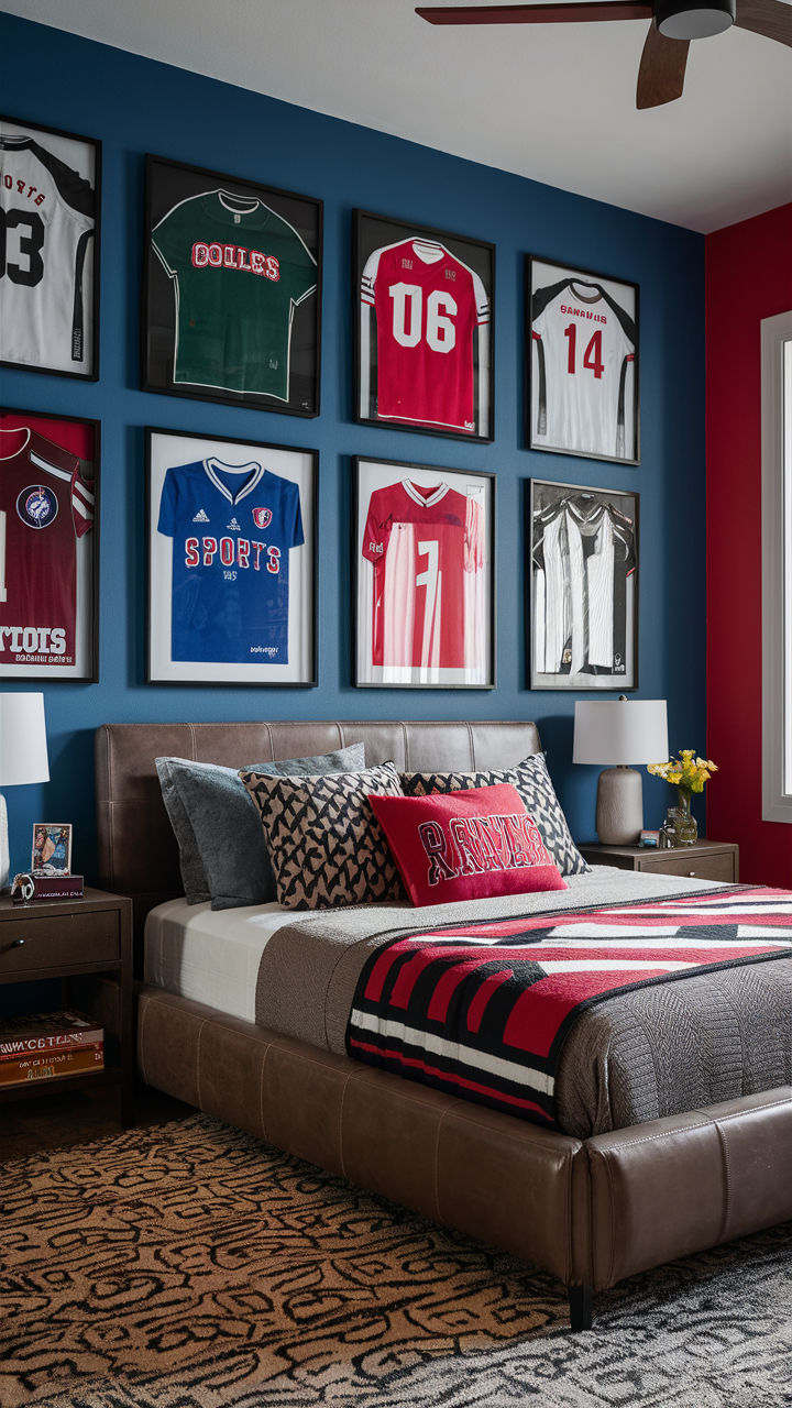 Sports Themed Men's Bedroom