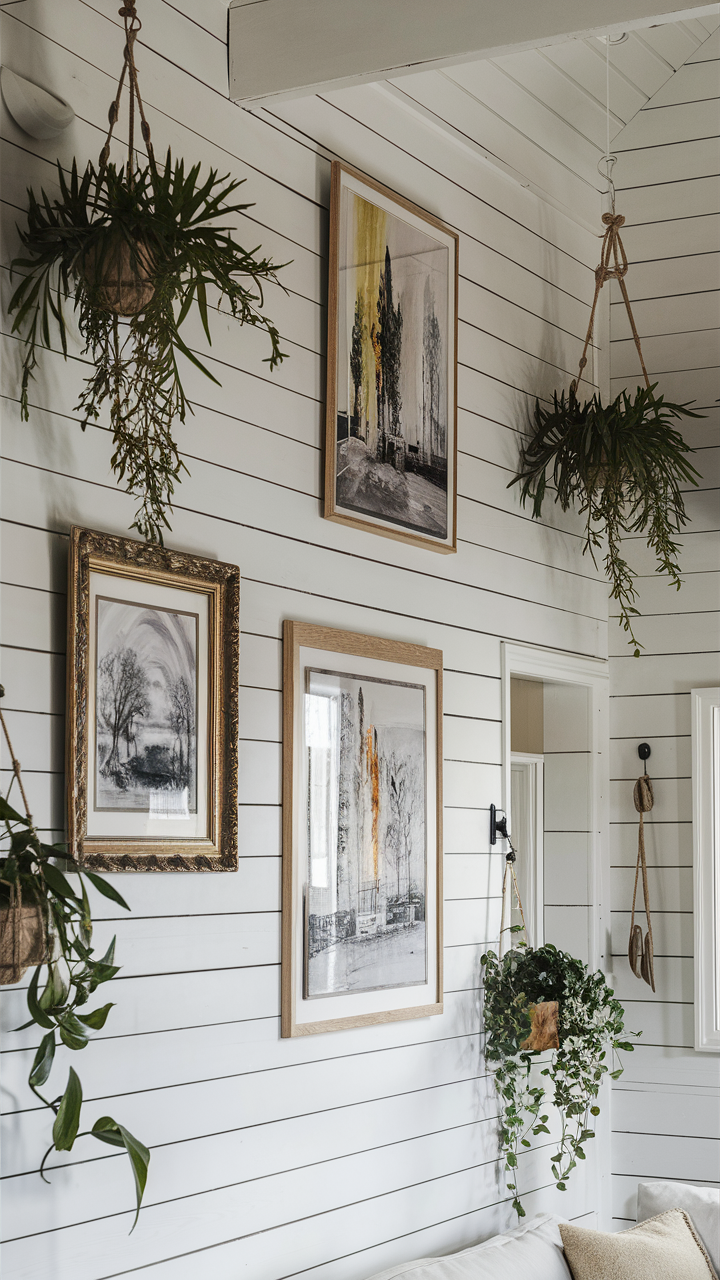 Shiplap Walls in Cottage Living Room