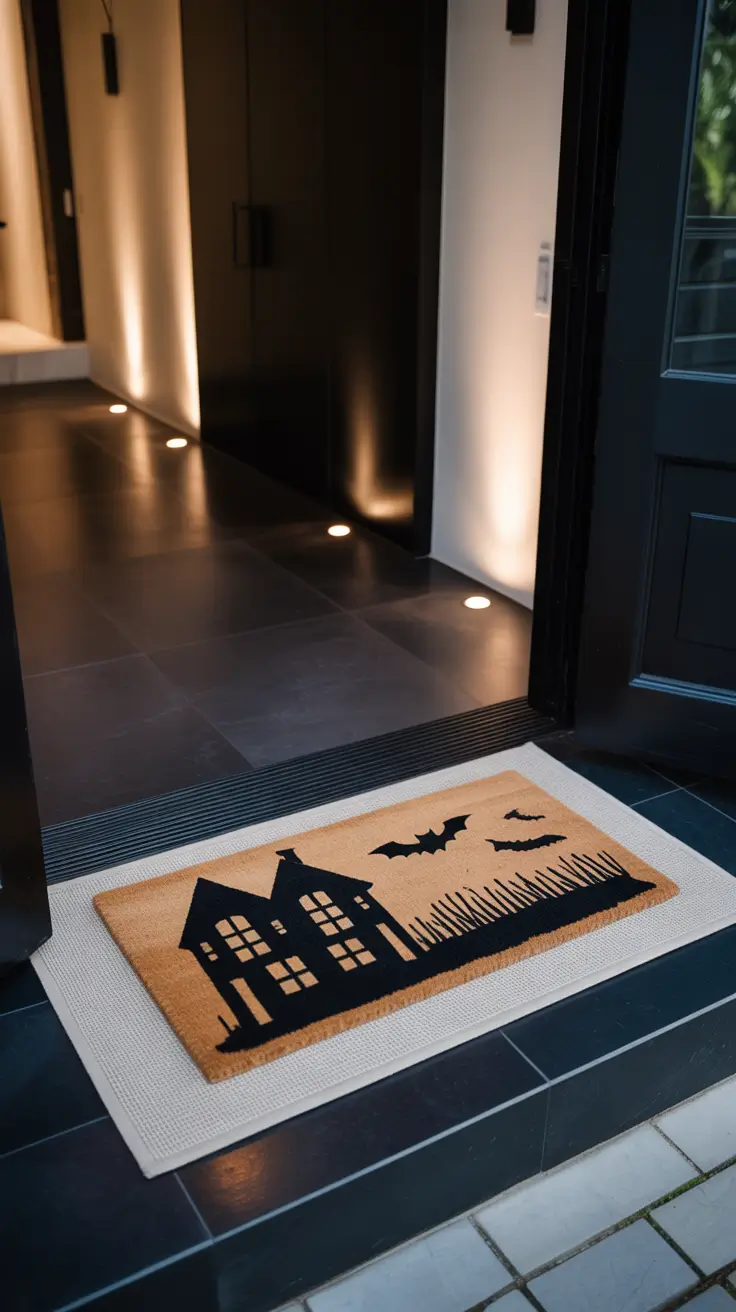 Stencil Halloween Door Mat Ideas