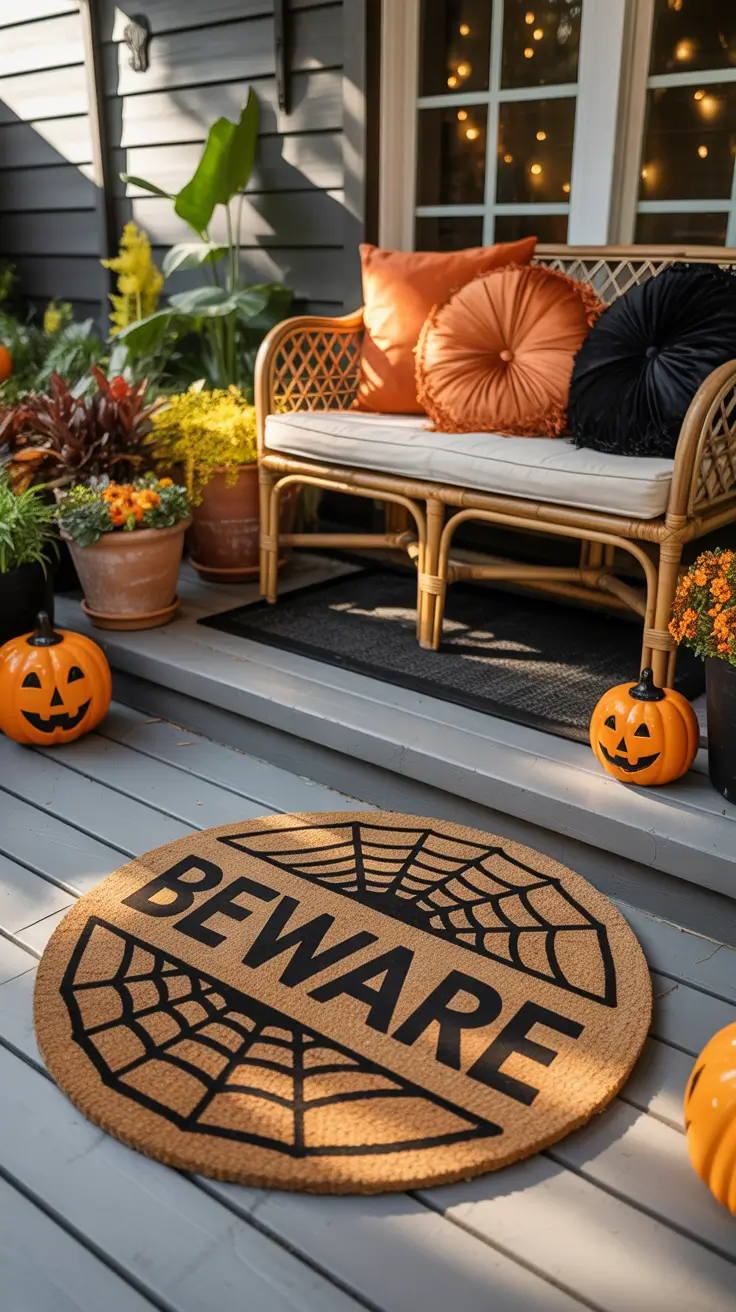Outdoor Halloween Door Mat Ideas