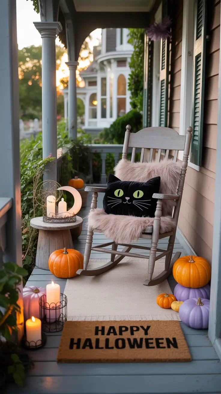 Cat-Themed Halloween Door Mat