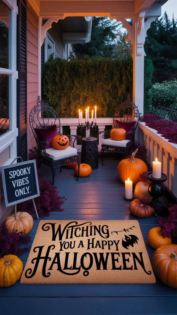Clever Halloween Door Mat Ideas
