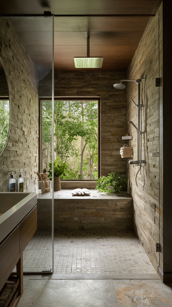 Natural Stone Wall Shower