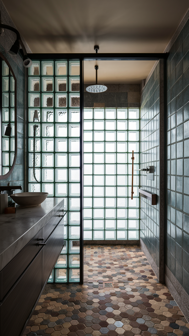 Glass Block Shower