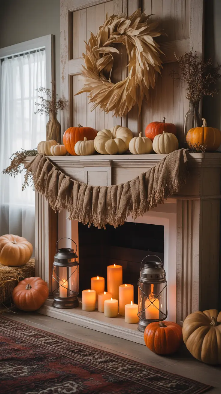 Rustic Halloween Mantle