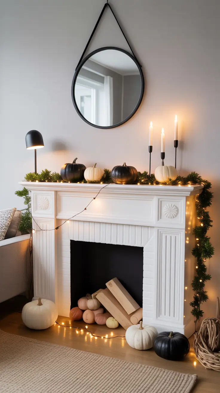 Minimalist Halloween Mantle