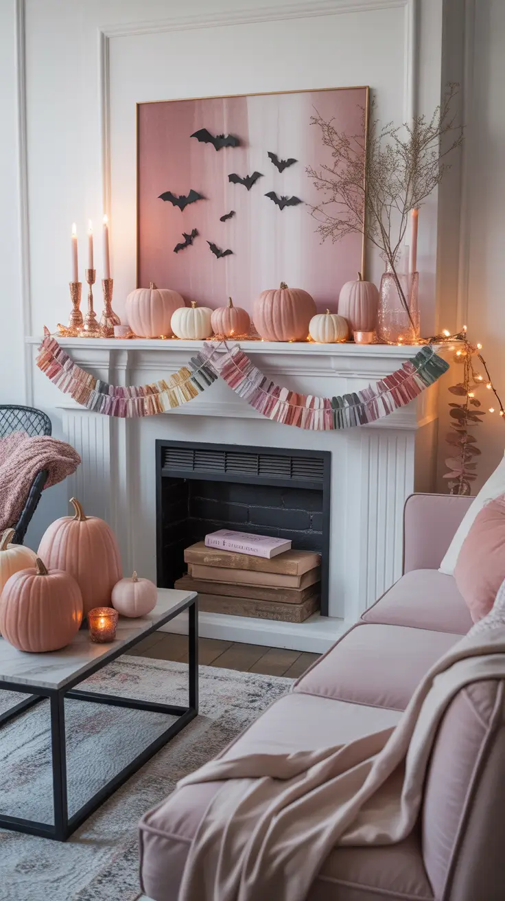 Pastel Halloween Mantle
