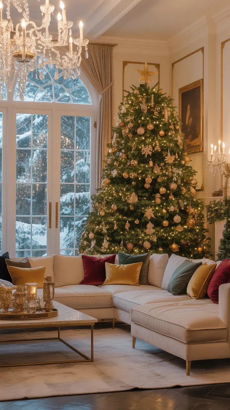Christmas Decor 31 Ideas for Living Room 2025: Modern, Cozy & Trendy Holiday Inspiration