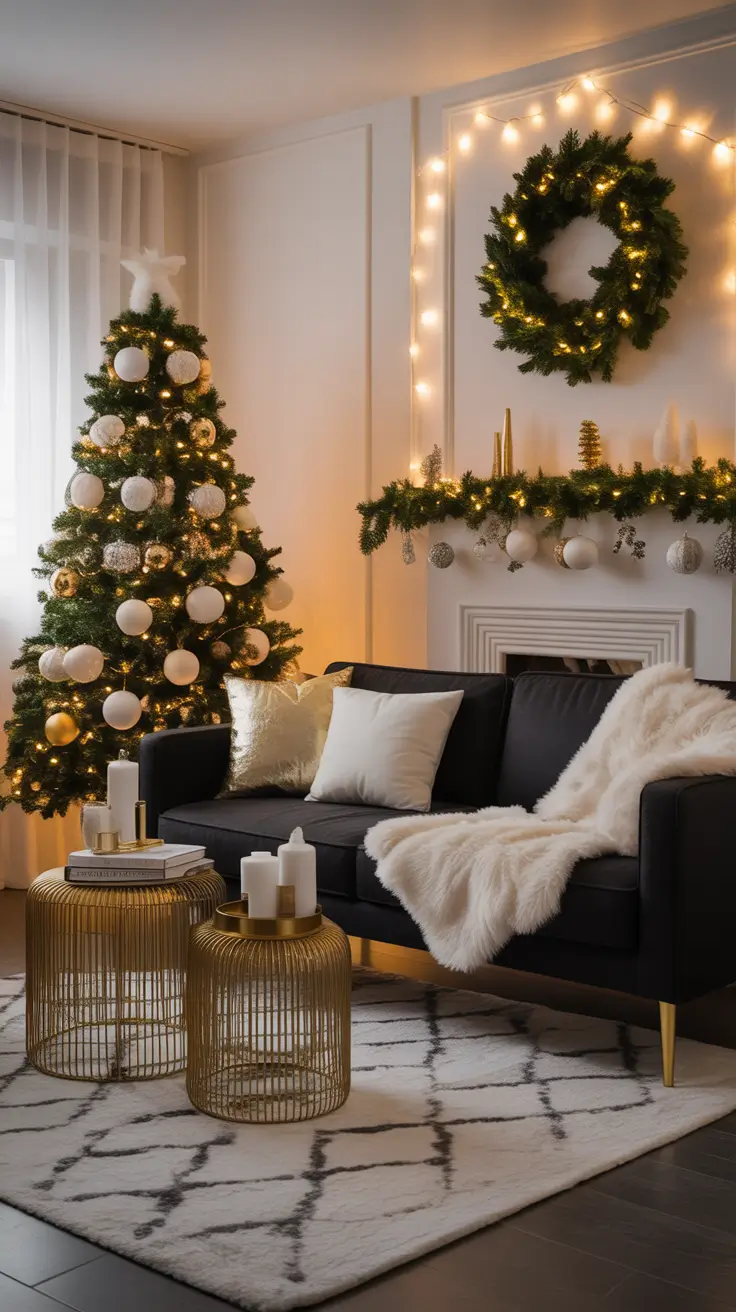 Christmas Decor 31 Ideas for Living Room 2025: Modern, Cozy & Trendy Holiday Inspiration