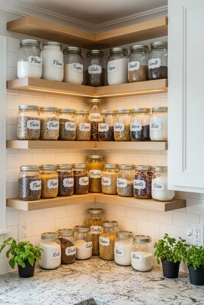 Mason Jar Pantry Storage