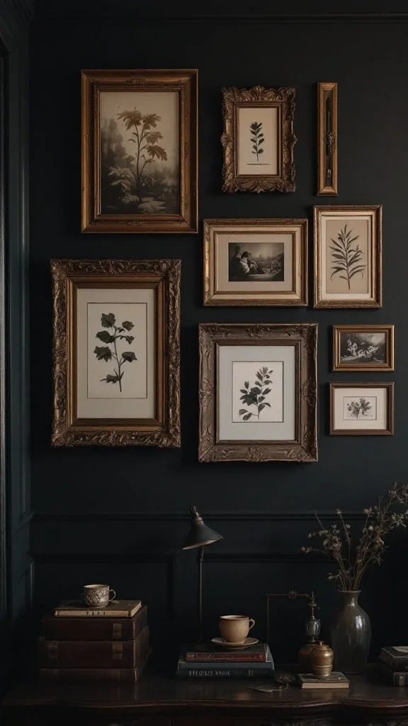 Vintage Art Display Wall